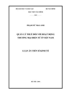 Quản lý thuế thương mại điện tử tại Việt Nam: Thách thức