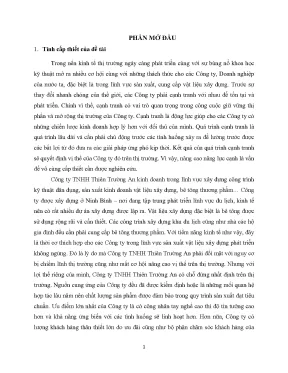 Giải pháp nâng cao năng lực cạnh tranh cho Công ty TNHH 