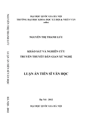 Nghiên cứu truyền thuyết dân gian xứ Nghệ