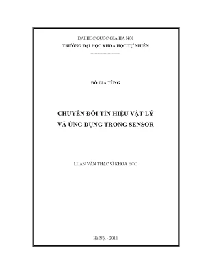 Chuyển Đổi Tín Hiệu Vật Lý và Ứng Dụng Trong Cảm Biến