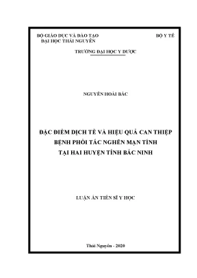 Đặc điểm dịch tễ và hiệu quả can thiệp bệnh phổi tắc 