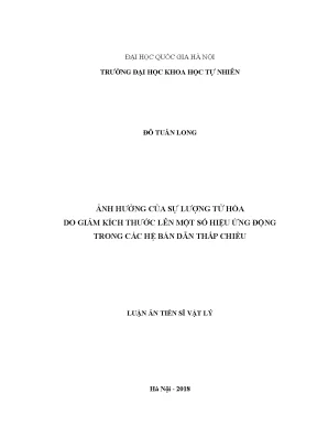 Ảnh hưởng của lượng tử hóa do giảm kích thước lên hiệu 