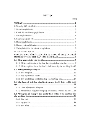 Dạy học kỹ thuật cơ khí tại đại học theo phương pháp học 