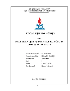 Phát triển dịch vụ logistics tại Delta International