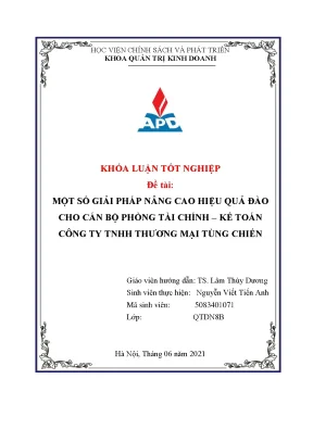 Giải pháp nâng cao hiệu quả đào tạo cán bộ tài chính kế