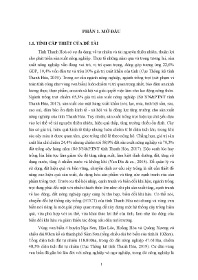 Cải tiến hệ thống cây trồng ven biển tỉnh Thanh Hóa