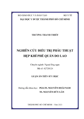 Nghiên cứu phẫu thuật điều trị hẹp khí phế quản do lao