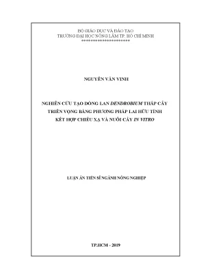 Nghiên cứu tạo dòng lan Dendrobium thấp cây triển vọng 
