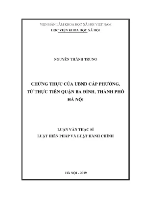 Chứng Thực UBND Phường: Nghiên Cứu Từ Quận Ba Đình, Hà Nội