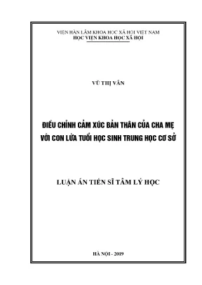 Điều Chỉnh Cảm Xúc Cha Mẹ Đối Với Học Sinh Trung Học Cơ Sở