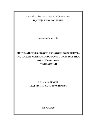 Thực hành quyền công tố đối với tội xâm phạm sở hữu của