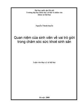 Quan niệm của sinh viên về vai trò giới trong chăm sóc 