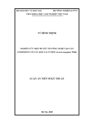 Nghiên cứu công nghệ sản xuất ván composite từ vỏ cây 