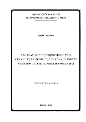 Nghiên cứu nhiệt động học trong XAFS của vật liệu pha 