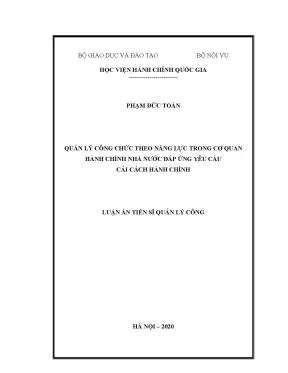 Quản lý công chức theo năng lực trong cải cách hành