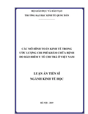 Mô hình toán kinh tế trong ước lượng chi phí khám chữa 