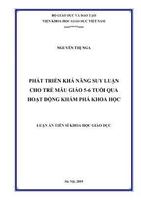 Phát triển khả năng suy luận cho trẻ mẫu giáo 5-6 tuổi 