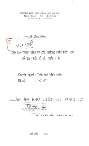 Nghiên cứu về đạo hàm trung bình và phương pháp giải bài 