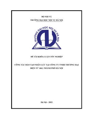 Đào Tạo Nhân Lực Tại Công Ty TNHH Thương Mại Điện Tử Aki 