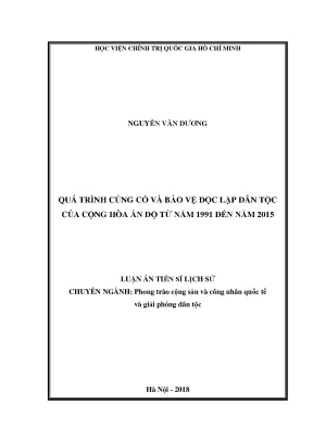 Củng cố và bảo vệ độc lập dân tộc của Ấn Độ (1991-2015)