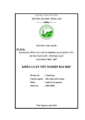 Đánh Giá Công Tác Cấp Giấy Chứng Nhận Quyền Sử Dụng Đất 