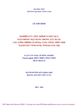 Nghiên cứu giải phóng mặt bằng cho công trình hạ tầng 