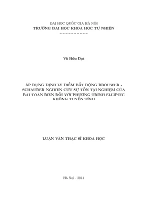 Nghiên cứu sự tồn tại nghiệm cho phương trình elliptic 