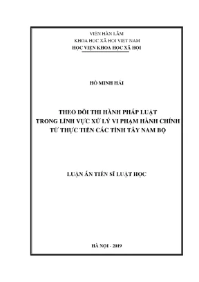 Nghiên cứu thi hành pháp luật xử lý vi phạm hành chính