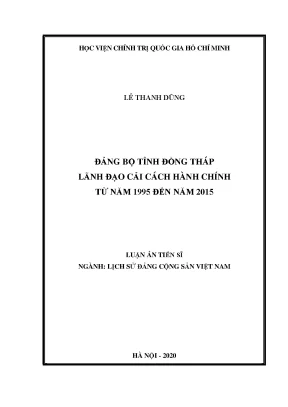 Cải cách hành chính tại Đồng Tháp: Đảng bộ lãnh đạo giai 