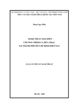 Nghệ Thuật Đạo Diễn Ca Múa Nhạc Tại TP.HCM: Xu Hướng 