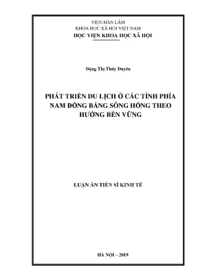 Phát Triển Du Lịch Bền Vững Tại Các Tỉnh Phía Nam Đồng 