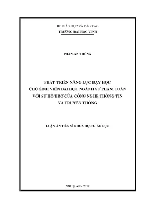 Phát triển năng lực dạy học cho sinh viên sư phạm toán 