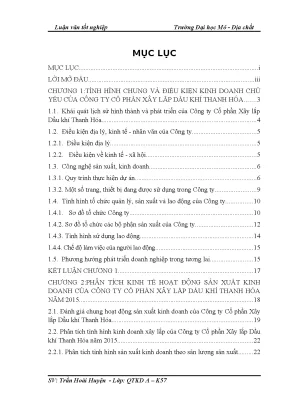 Phân Tích Tình Hình Tài Chính Công Ty Cổ Phần Xây Lắp 