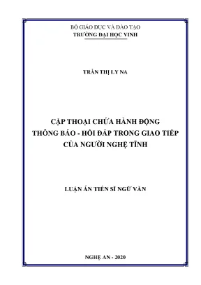 Nghiên cứu cặp thoại và hành động thông báo hồi đáp 