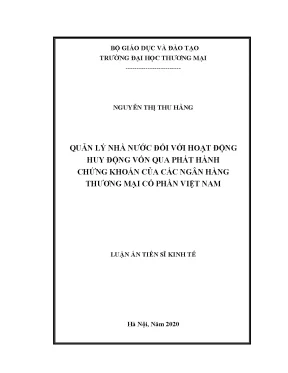 Quản lý huy động vốn qua chứng khoán tại ngân hàng