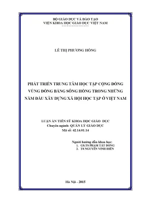 Phát Triển Trung Tâm Học Tập Cộng Đồng Vùng Đồng Bằng 