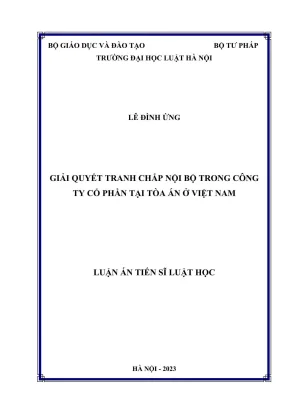 Giải quyết tranh chấp nội bộ công ty cổ phần tại tòa án