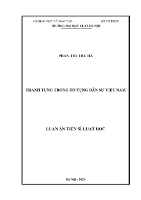 Luận án tiến sĩ về tranh tụng trong tố tụng dân sự Việt