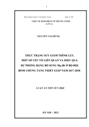 Nghiên cứu suy giảm thính lực và hiệu quả bổ sung MGB6 ở 