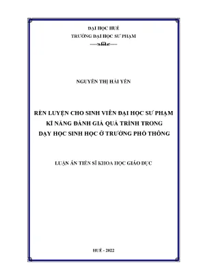 Rèn Luyện Kỹ Năng Đánh Giá Trong Dạy Học Sinh Học Cho 