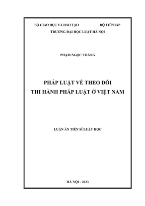 Nghiên cứu về theo dõi thi hành pháp luật tại Việt Nam