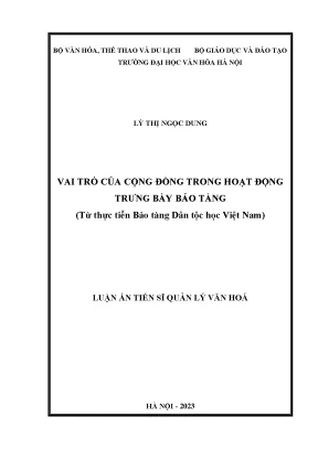 Vai trò của cộng đồng trong trưng bày bảo tàng dân tộc 