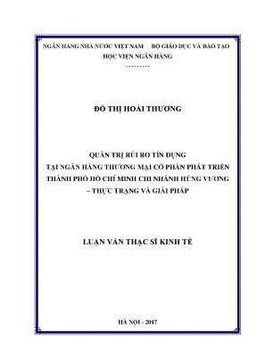 Quản trị rủi ro tín dụng tại ngân hàng thương mại cổ 