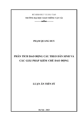 Phân Tích Dao Động Cầu Treo Dân Sinh và Giải Pháp Kiềm