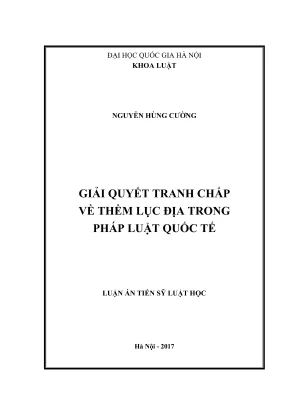 Giải quyết tranh chấp thềm lục địa trong pháp luật quốc tế