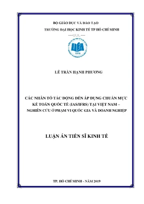 Nghiên cứu các nhân tố ảnh hưởng đến áp dụng chuẩn mực