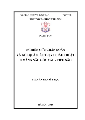 Nghiên cứu chẩn đoán và điều trị vi phẫu thuật u màng 