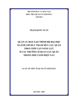 Nâng cao năng lực quản lý đào tạo đại học ngành chỉ huy 