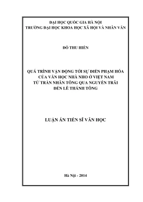 Quá trình điển phạm hóa văn học nhà nho ở Việt Nam từ