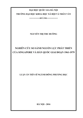 So sánh nguồn lực phát triển của Singapore và Hàn Quốc 